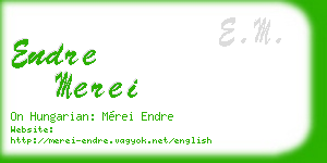 endre merei business card